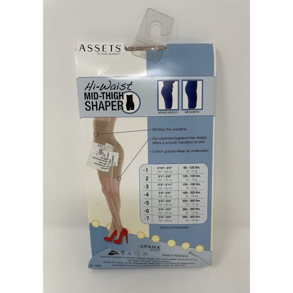 ASSETS by SPANX Women's Hi-Waist Mid-Thigh Shaper Size 4 Nude Control New - Picture 2 of 2